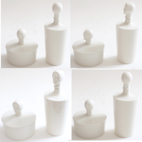 Hattie Carnegie by Lenox Porcelain Lotion & Powder Box Set Rare Vanity Decor - Picture 6 of 8